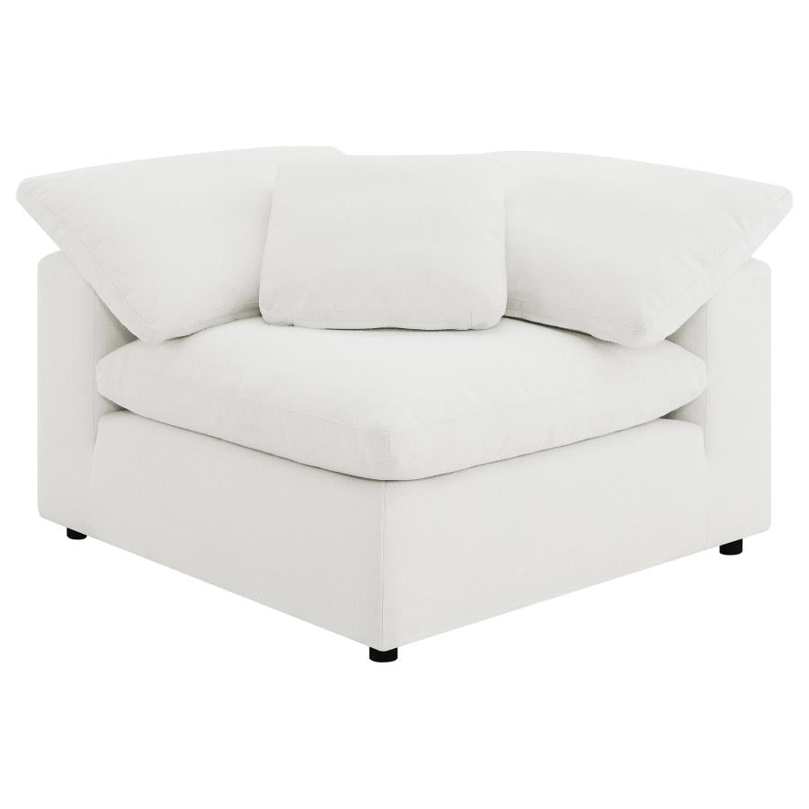 Raleigh 5-piece Boucle Upholstered Modular Sectional Ivory - 551751-SETB