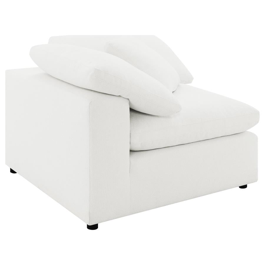 Raleigh 5-piece Boucle Upholstered Modular Sectional Ivory - 551751-SETB