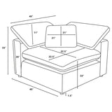 Raleigh 5-piece Boucle Upholstered Modular Sectional Ivory - 551751-SETB