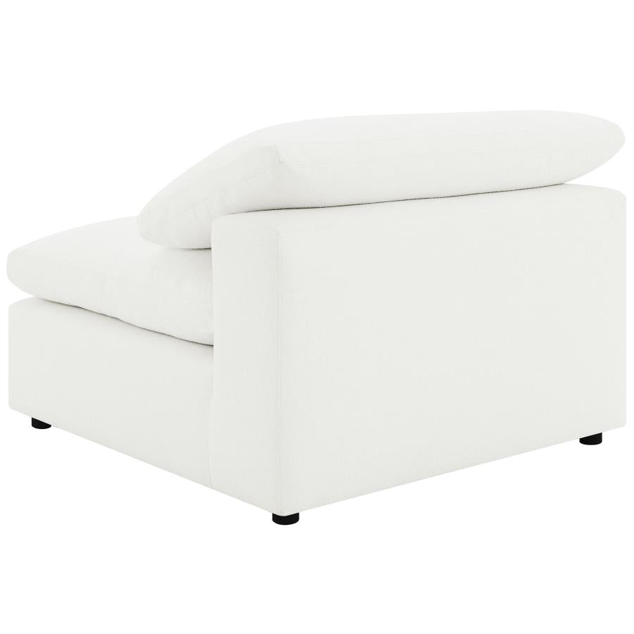Raleigh Boucle Upholstered Armless Chair Ivory - 551751