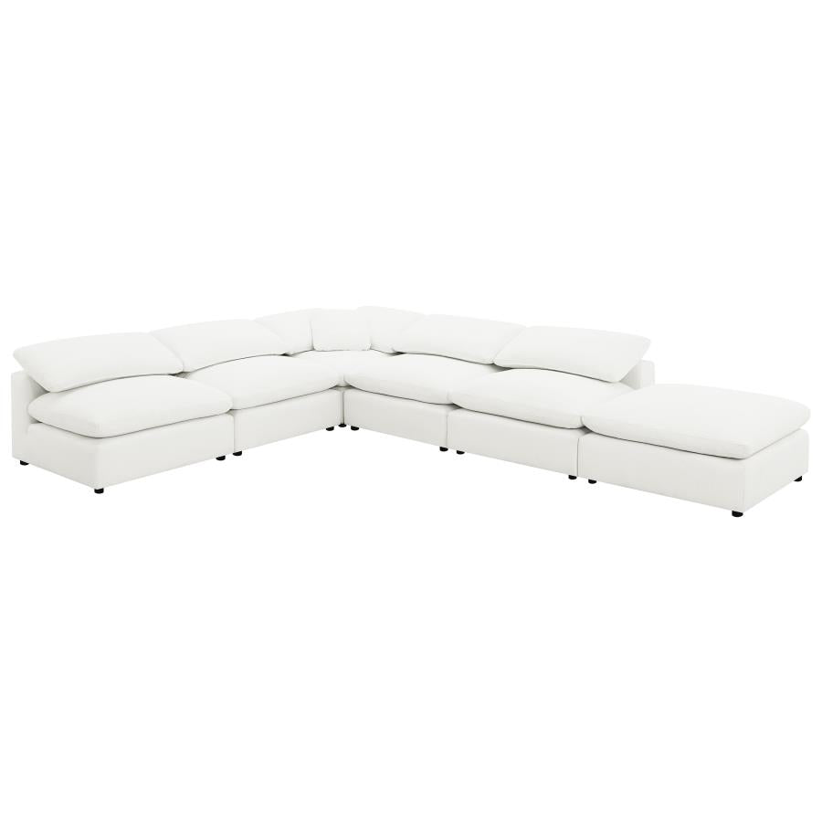 Raleigh Boucle Upholstered Armless Chair Ivory - 551751