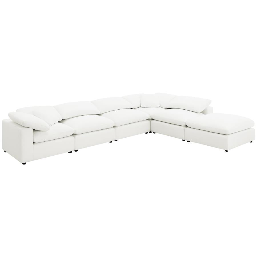 Raleigh Boucle Upholstered Armless Chair Ivory - 551751