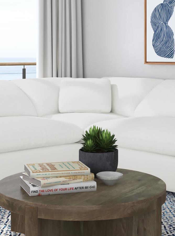 Raleigh Boucle Upholstered Corner Chair Ivory - 551752