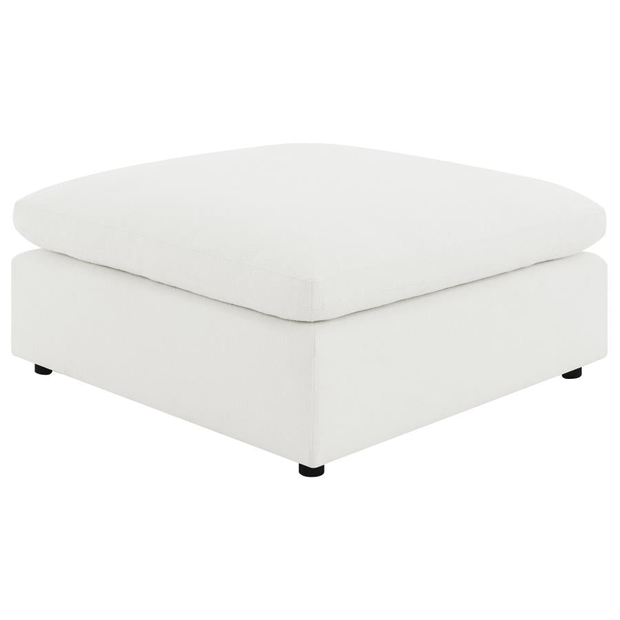 Raleigh Boucle Upholstered Ottoman Ivory - 551753