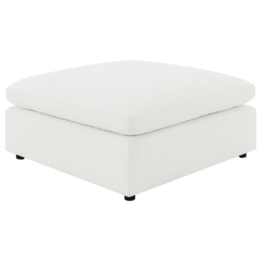 Raleigh Boucle Upholstered Ottoman Ivory - 551753