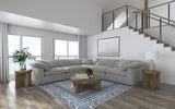 Raleigh 5-piece Boucle Upholstered Modular Sectional Grey - 551754-SETB