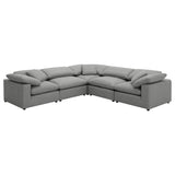 Raleigh 5-piece Boucle Upholstered Modular Sectional Grey - 551754-SETB
