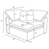 Raleigh 6-piece Boucle Upholstered Modular Sectional Grey - 551754-SET