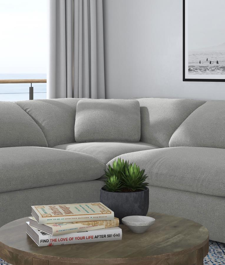 Raleigh Boucle Upholstered Corner Chair Grey - 551755