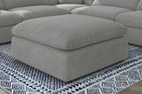 Raleigh Boucle Upholstered Ottoman Grey - 551756