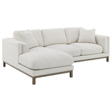 Geneva Boucle Upholstered Sectional Chaise Sofa Sand - 551777