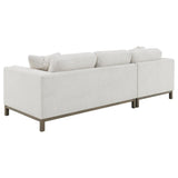 Geneva Boucle Upholstered Sectional Chaise Sofa Sand - 551777