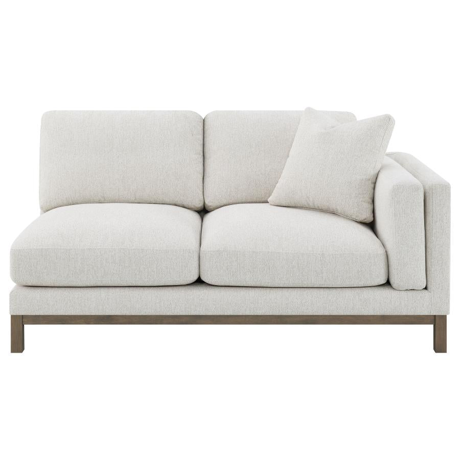 Geneva Boucle Upholstered Sectional Chaise Sofa Sand - 551777