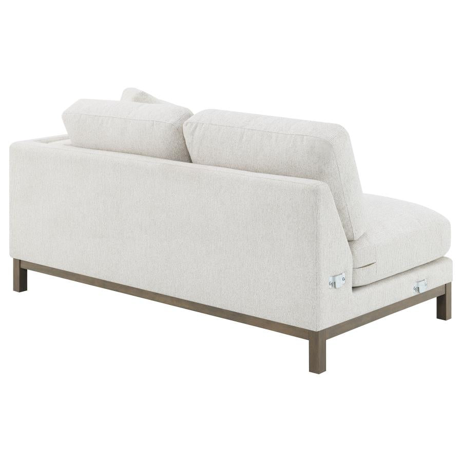 Geneva Boucle Upholstered Sectional Chaise Sofa Sand - 551777