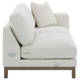 Geneva Boucle Upholstered Sectional Chaise Sofa Sand - 551777