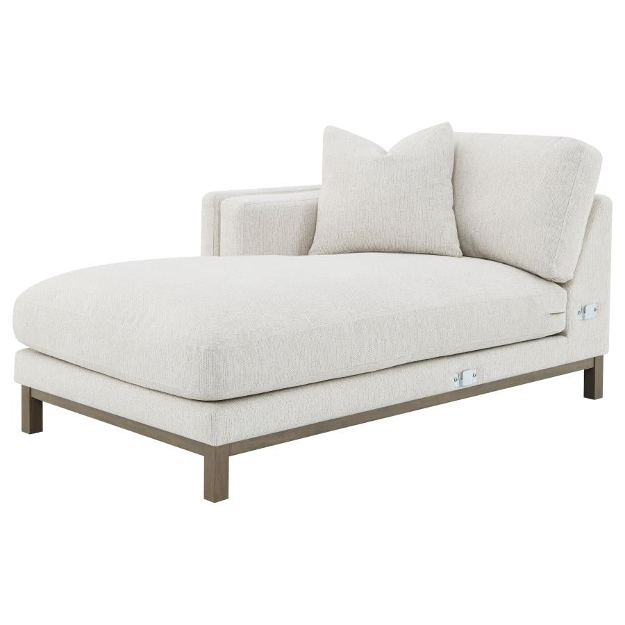 Geneva Boucle Upholstered Sectional Chaise Sofa Sand - 551777