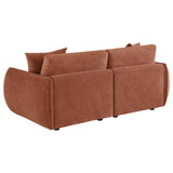 Elysia Chenille Upholstered Modular Lounge Loveseat Coral - 551891-LOVE