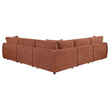 Elysia 5-piece Chenille Upholstered Modular Sectional Sofa Coral - 551891-SETA