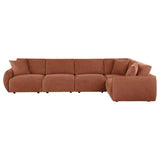 Elysia 5-piece Chenille Upholstered Modular Sectional Sofa Coral - 551891-SETA