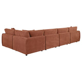 Elysia 5-piece Chenille Upholstered Modular Sectional Sofa Coral - 551891-SETA