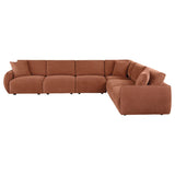 Elysia 6-piece Chenille Upholstered Modular Sectional Sofa Coral - 551891-SET