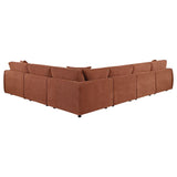 Elysia 6-piece Chenille Upholstered Modular Sectional Sofa Coral - 551891-SET