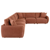 Elysia 6-piece Chenille Upholstered Modular Sectional Sofa Coral - 551891-SET