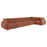 Elysia 6-piece Chenille Upholstered Modular Sectional Sofa Coral - 551891-SET