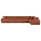 Elysia 6-piece Chenille Upholstered Modular Sectional Sofa Coral - 551891-SET