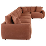 Elysia 6-piece Chenille Upholstered Modular Sectional Sofa Coral - 551891-SET
