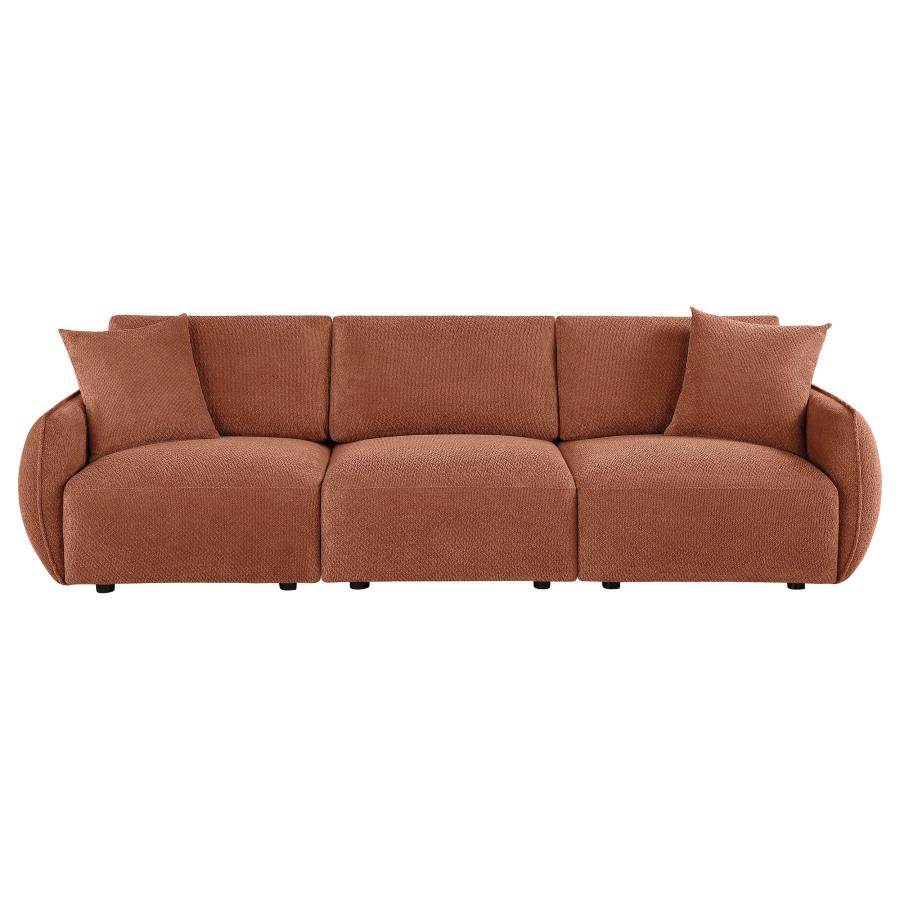 Elysia Chenille Upholstered Modular Lounge Sofa Coral - 551891-SOFA