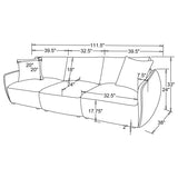Elysia Chenille Upholstered Modular Lounge Sofa Coral - 551891-SOFA