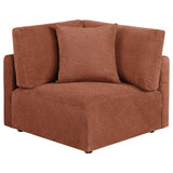 Elysia Chenille Upholstered Modular Corner Chair Coral - 551892