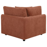 Elysia Chenille Upholstered Modular Corner Chair Coral - 551892