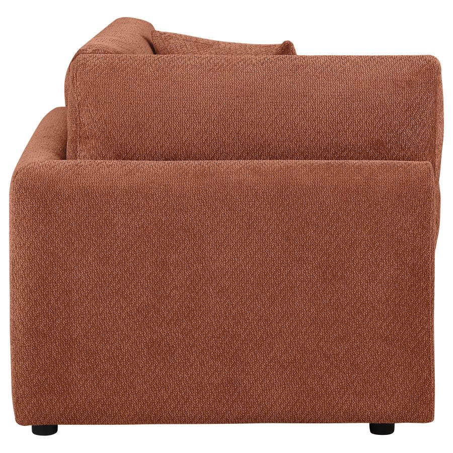 Elysia Chenille Upholstered Modular Corner Chair Coral - 551892