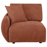 Elysia Chenille Upholstered Modular LAF Chair Coral - 551894LAF