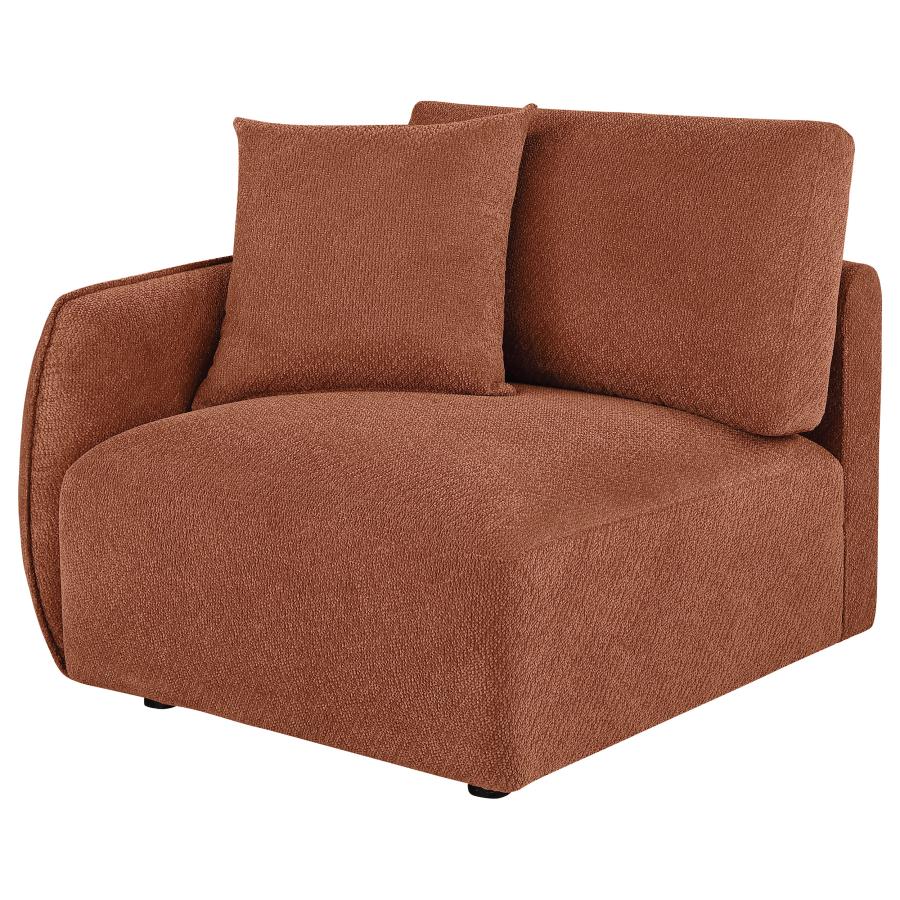 Elysia Chenille Upholstered Modular LAF Chair Coral - 551894LAF