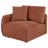 Elysia Chenille Upholstered Modular LAF Chair Coral - 551894LAF