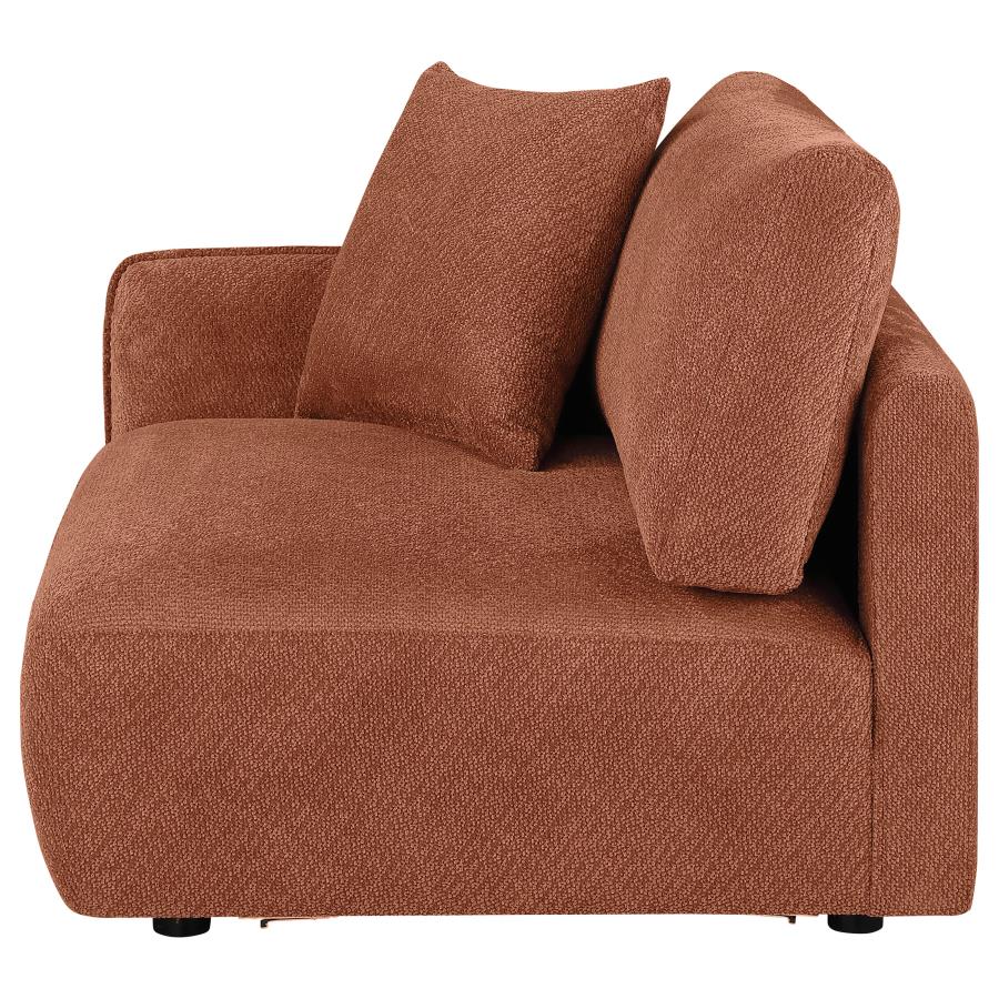 Elysia Chenille Upholstered Modular LAF Chair Coral - 551894LAF