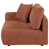 Elysia Chenille Upholstered Modular LAF Chair Coral - 551894LAF