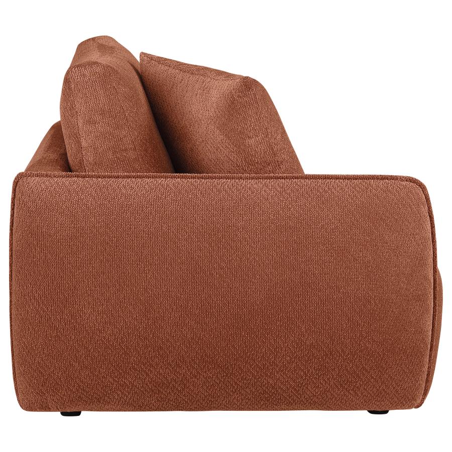 Elysia Chenille Upholstered Modular LAF Chair Coral - 551894LAF