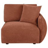 Elysia Chenille Upholstered Modular RAF Chair Coral - 551894RAF