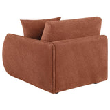 Elysia Chenille Upholstered Modular RAF Chair Coral - 551894RAF