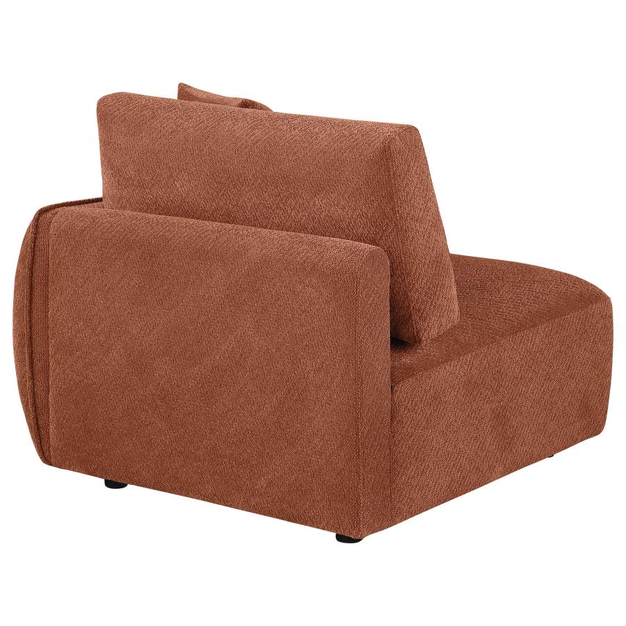 Elysia Chenille Upholstered Modular RAF Chair Coral - 551894RAF