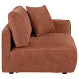 Elysia Chenille Upholstered Modular RAF Chair Coral - 551894RAF