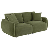 Elysia Chenille Upholstered Modular Lounge Loveseat Green - 551895-LOVE