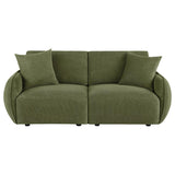 Elysia Chenille Upholstered Modular Lounge Loveseat Green - 551895-LOVE