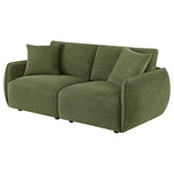 Elysia Chenille Upholstered Modular Lounge Loveseat Green - 551895-LOVE