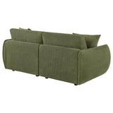 Elysia Chenille Upholstered Modular Lounge Loveseat Green - 551895-LOVE
