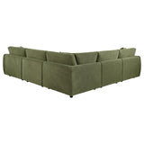 Elysia 5-piece Chenille Upholstered Modular Sectional Sofa Green - 551895-SETA